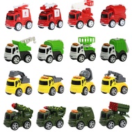 1pcs Cute Diecast Model Construction Toy Vehicle Alloy Fire Truck Inertia  Engineering Car Toy Garbage Truck Toy for Kids