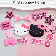 Large Rose Red Black Hello Kitty KT Refrigerator Creative Decorative Magnet Personalized 3D Magnetic Refrigerator Sticker