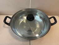 🈹🈹 28cm不鏽鋼火鍋、湯鍋、家用燉鍋煤氣、是電磁爐通用，高7.5cm 🈹🈹 k-up