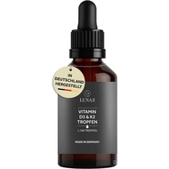 Lunae Nutrition Vitamin D3 K2 Drops - with 99.7+% All-Trans (K2VITAL® by Kappa) - 25 µg D3 & 20 µg K