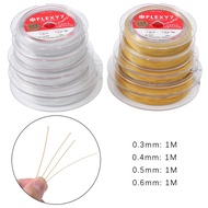 [0.3-0.6mm] (1m) Japan Imported Steel Wire Soft Thread Gold/Silver DIY Handmade Thread Making Jewelr
