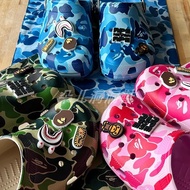 2025 New Style BAPE BAPE Co-Branded Men Women Camouflage Hole Shoes EVA River-Up Shoes Beach Shoes L