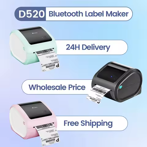 Wireless Bluethooth Shipping Printer Phomemo D520BT Thermal Label Printer for Small Business Package
