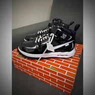 Nike x off white Air Force Sheed 黑色高筒漆皮 聯名 鞋US 10.5