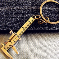 Portable Mini Metal Ruler Vernier Caliper Ruler Model Keychain Creative Caliper Ruler