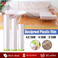 [SG Ready Stock] Pre Taped Plastic Drop Sheet Renovation Plastic Dust Cover Plastic Protection Sheet