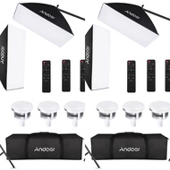 【High Quality】 Andoer Studio Photography Light Kit Softbox Lighting Set