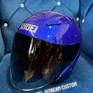 (CUSTOM)SHOEI JSTREAM BLUE CUSTOM LIKE ORIGINAL..JOM SUPPORT CIKGU RAFF SHOP KOTA BHARU KEDAI ISLAM.