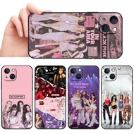 Soft black phone case for iPhone SE 12 13 Mini Pro Max BLACKPINK Team casing Anti fall protective co