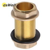 ASWELL Bulkhead Fitting, G1/2 G3/4 G1 Male Brass Tube Adaptor, Water Tank Adapter Garden Hose Connec