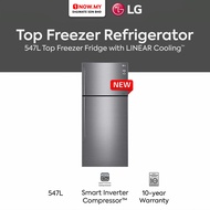 LG 547L Inverter Top Freezer Fridge GN-C702HLCM | Platinum Silver Finish Smart Diagnosis Peti Sejuk 冰箱