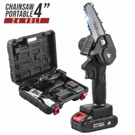 Chainsaw Gergaji Rantai Elektrik Mini Genggam Lithium Charger 24 volt 28 Volt 48 Volt 1032 1033