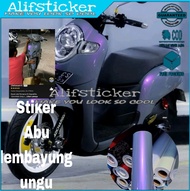 Skotlet Motor Abu Lembayung Ungu Premium Stiker Lis Motor