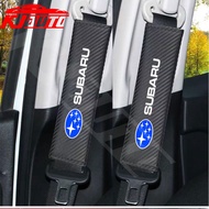 1/2pcs Carbon Leather Car Seat Belt Shoulder Protector Pad For Subaru Legacy Outback Forester Imprez