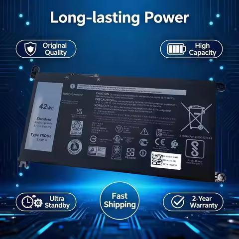 YRDD6 Laptop Battery For Dell Inspiron 5481 5482 5485 5491 5591 5485 5585 5480 Vostro 3491 3591 3490