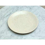 Cafe Small Ceramic Dinner Plate - Coupe Ceramic Salad Plate RIVER STONE - NATURALE