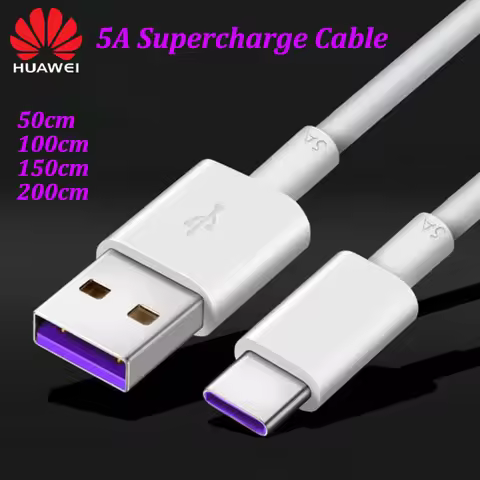 Original Huawei 5A SuperCharge USB Type C Cable 1/1.5/2M Fast Charging Data Cord For Huawei P40 P50 