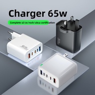 65W 5-Port Multi-Port Fast Charger | 3USB + 2PD UK Plug Type-C Charger