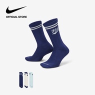 Nike Everyday Plus Crew (3Pairs) Socks - Multi-Color ไนกี้  ถุงเท้าเทรนนิ่ง (3 คู่) - หลายสี