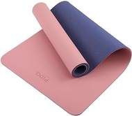 PIDO Yoga Mat, TPE, 0.2 inch (6 mm), Global Brand, Yoga Training Mat, Non-Stretch, Non-Slip, Odor, Lightweight, 72.0 x 24.0 inches (183 x 61 cm), Includes Band, Diet, Simple, Solid Color
