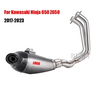 Full System Motorcycle Exhaust Escape For Kawasaki Ninja 650 650R Z650 Modify Front Link Pipe Carbo