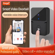 Smart Wifi Door Bell Outdoor Wireless Doorbell Camera Chime Two-way Audio Intercom Night Vision Smart Home with Tuya APP