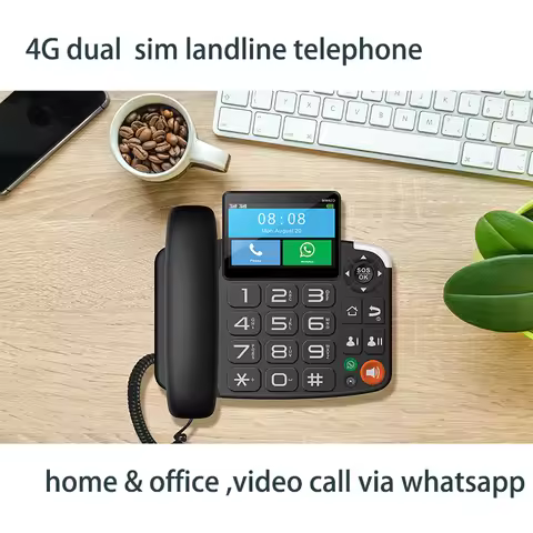 Smart Wireless Fixed LTE Landline Phone 4G Android Play Store 3+32GB via TF Card
