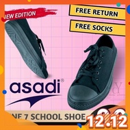 100% Original Asadi 6557 Black Shoe | Kasut Sekolah Asadi Hitam