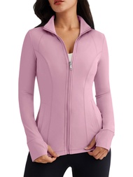 Trendy Queen Womens Zip Up Jackets Long Sleeve Hoodies Gym Sweaters Workout Clothes 2024