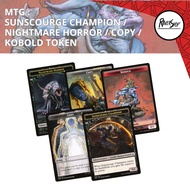 Magic The Gathering MTG Tokens : Sunscourge Champion / Nightmare Horror / Copy / Kobold Token