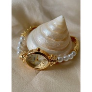 jam digital jam bonia original 100% Fesyen fesyen retro perangai gelang mutiara wangian kecil jam ta