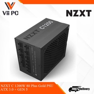 NZXT C 1200W PSU - C1200W Gaming PC Power Supply – ATX 3.0 – PCIe 5.0 12VHPWR Connector – 80 Plus Gold Efficiency