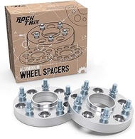 RockTrix 1 inch Hubcentric 5x5 to 5x5 Wheel Spacers (71.5mm Bore, 1/2x20 Studs) Compatible with Jeep