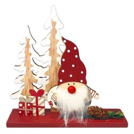 [特價]摩達客-可愛點點紅帽聖誕老公公木質擺飾
