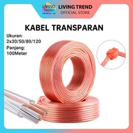 Kabel Audio / Kabel Listrik Transparan 2x80 100Meter / Super Promo