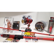 Shinju red master Jigging Set And seahawk reel