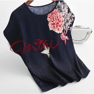 Bộ mặc nhà trung niên nữ A59 - Đồ bộ quần áo kiểu thời trang cho mẹ mùa hè Đẹp Sang trọng Cao cấp B