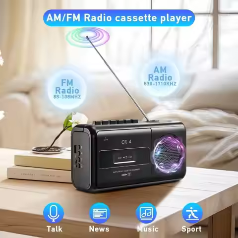 Portable Stereo Cassettes Player Recorders FM Radio With USB Card Playbacks Function For Home Outdoo