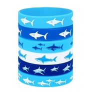 CH* Marine Theme Silicone Accessory Comfortable Shark Patterned Wristband Jewelry