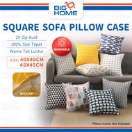 40X40CM Square Throw Sofa Pillow Cover Cushion Cover Pillow Case Plain Cushion Cover 45X45CM Sarung 