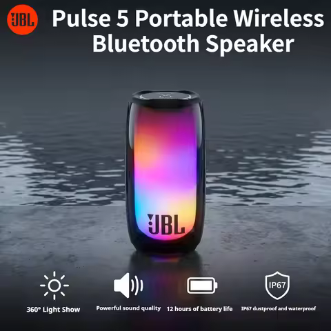 JBL Pulse 5 Portable Wireless Bluetooth Speaker 360 RGB Light IP67 Waterproof Deep Bass Outdoor Camp