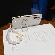 For Moto G52/G53 Cover 3pcs( phone Case+Lanyard+Rabbit Stand) Lover's style Ready Comfortable feel S