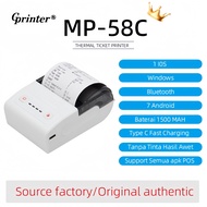 free 3 rolls printer thermal bluetooth buat hp Printer Mini 58mm Mobile Printer Portable Receipt Pri