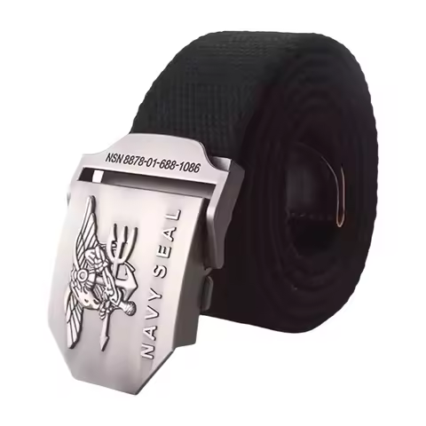 Men Army Military Canvas Belt Vintage NAVY SEAL Metal Buckle Luxury Jeans Belt Army Tactical Belts f