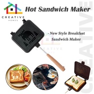 （SG Stock）Grilled Cheese Maker - Portable Detachable Sandwich Maker Double Sided - Sandwich Maker Toaster