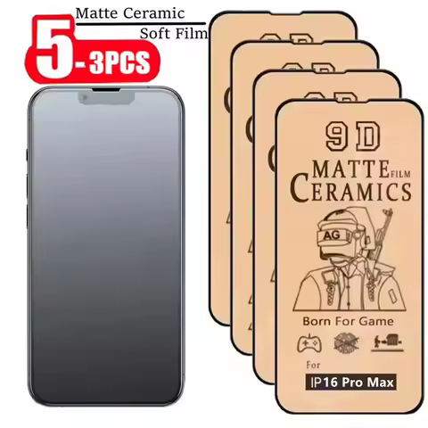 3-5Pcs Soft Matte Ceramic Film For iPhone 16 Pro 17 15 14 13 12 11 Pro Max 7 8 Plus X XS Max XR SE 2