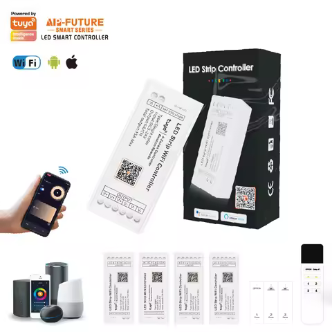 wled controller led tuya controladora argb Dc5V-24V wifi LED graffiti grouping controller Smart App