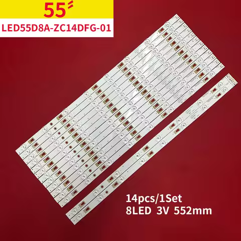 14pcs LED Strips for HAIER 55 TV LED55D8A-ZC14DFG-01 LED55D8B 30355008220 LE55U6500U LED55D8A LS55AL