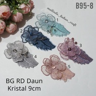 Code B95-8Lace flower crystaldaun 9 cmPrice Rp. 25,000/ pcs