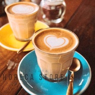 203ml Latte Cappuccino Milk Coffee Glass / Latte Art Glass / Ice Cream Dessert Affogato Glass / Clea